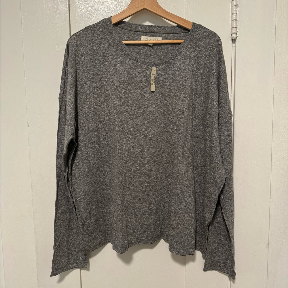 NWT Madewell Grey Long-sleeved T Shirt